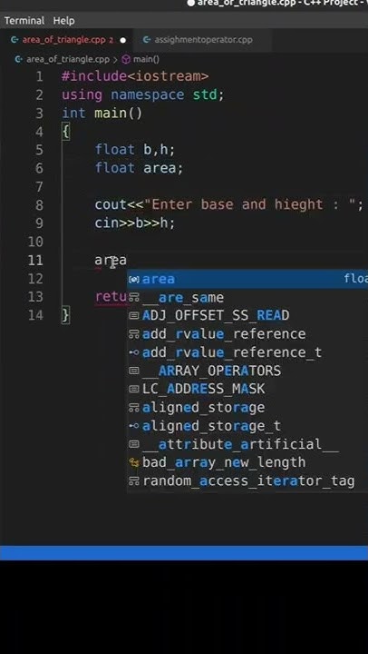 Find the Area of Triangle using C++ Program | How to Calculate area of ...