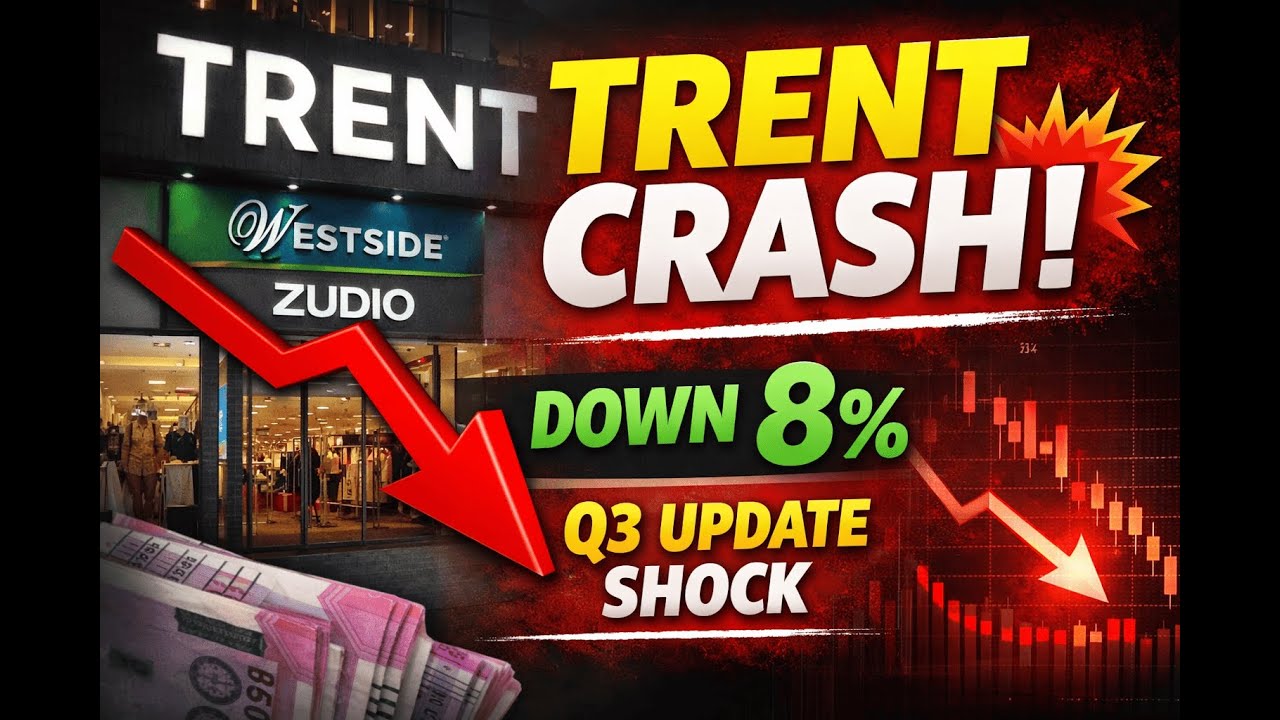 Trent Share Price Crash Today | Q3 Business Update Analysis in Hindi