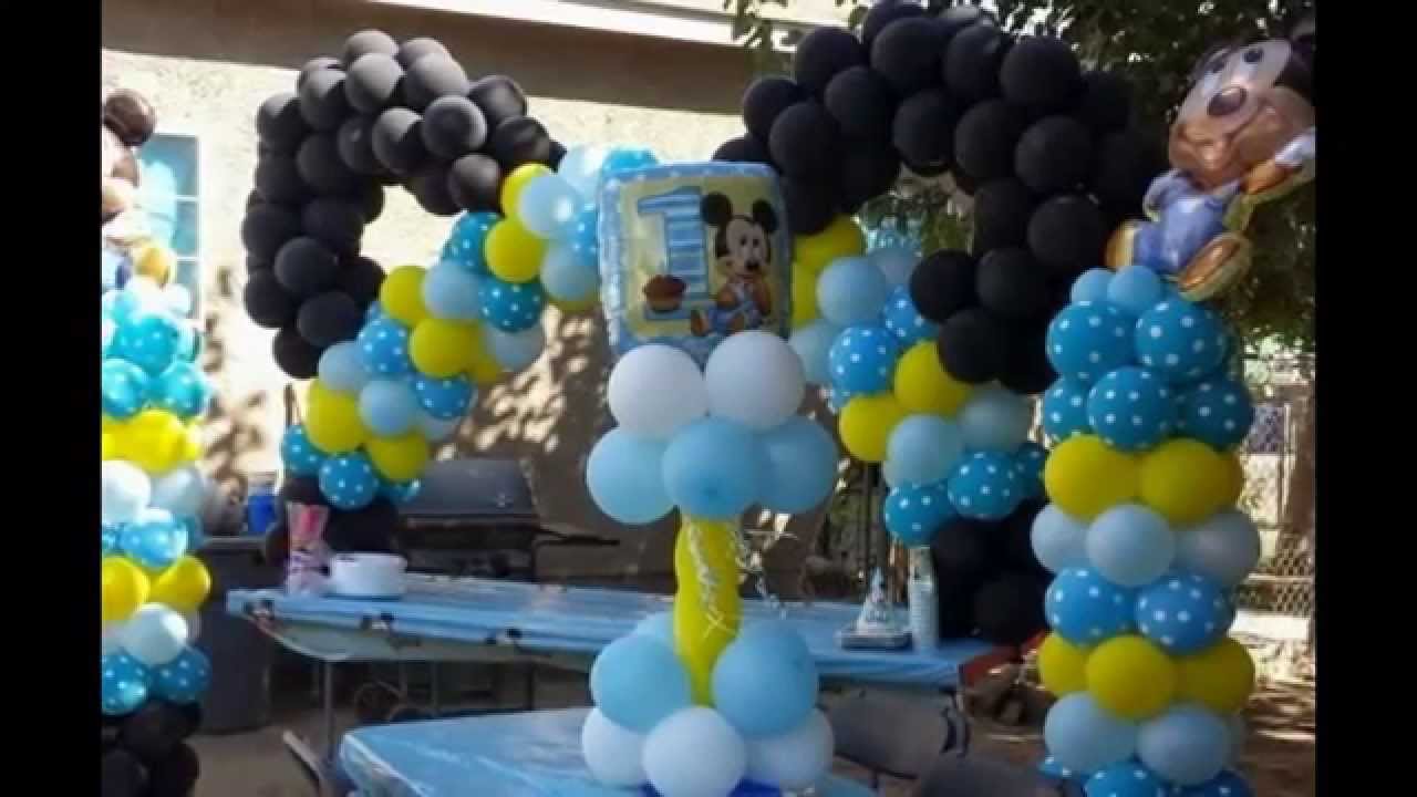 Baby Mickey Balloon Creation For A Birthday Party Youtube