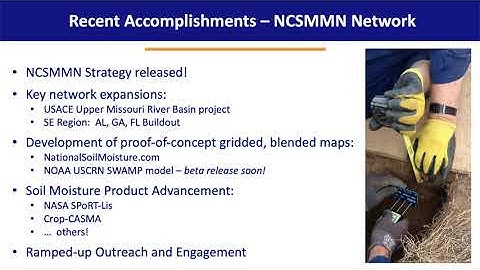 2021 National Soil Moisture Workshop: National Coordinated Soil Moisture Monitoring Network (NCSMMN)