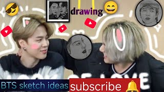 How to draw BTS members ideas||🥰🇰🇷10 +BTS drawing ideas|I love BTS#yo#bts #ideas #longvideo#tending  screenshot 1