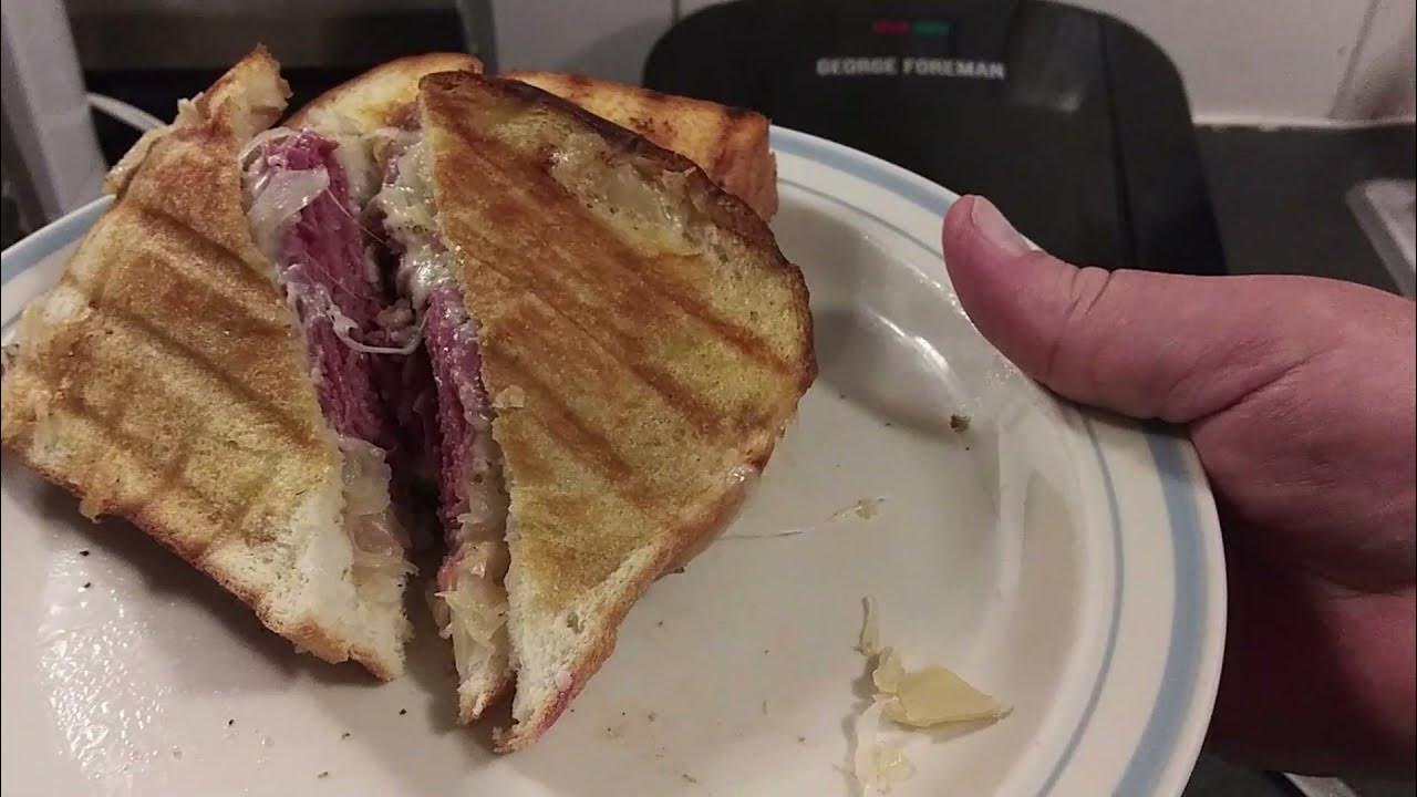 Grilled Reuben Sandwich Reduced Calorie Foreman Grill link https//amzn.to/3BcvQj0 YouTube
