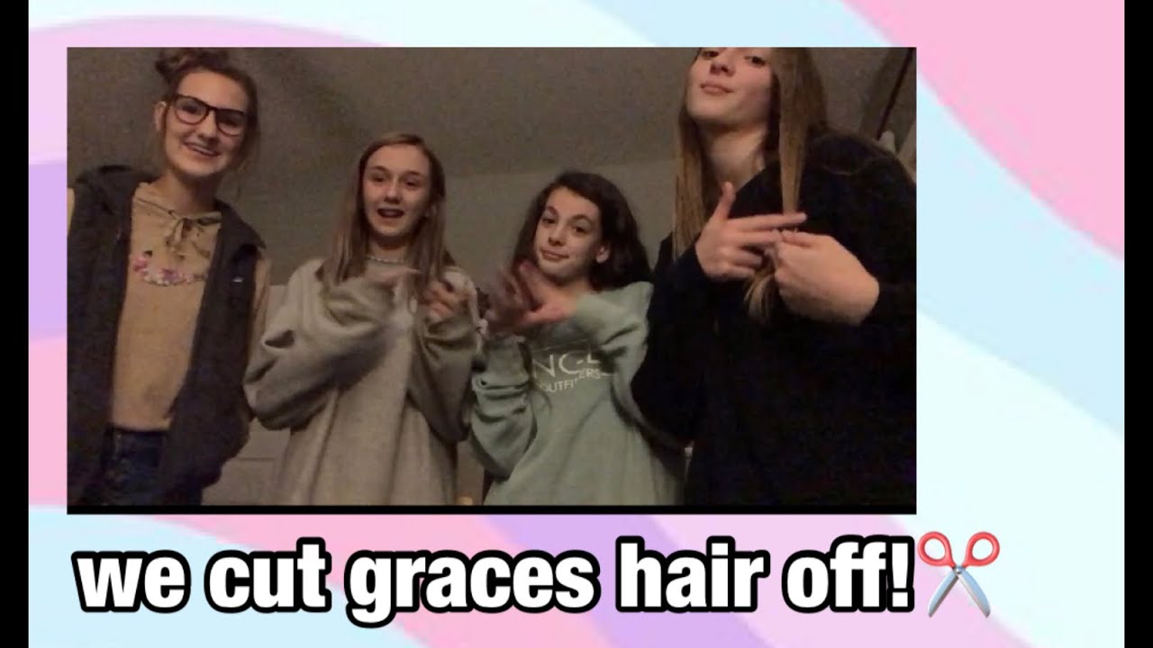 We cut grace’s hair!!