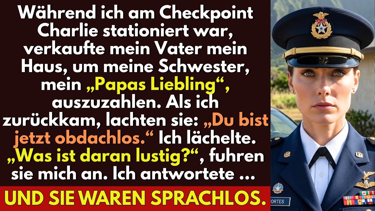 „Du bist jetzt obdachlos.“ Das Lachen meines Vaters hallte durch den Flur, während meine Schwester den Kaufvertrag für das Haus in der Hand hielt, das ich mit meinem eigenen Schweiß gebaut hatte....