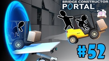 Bridge Constructor Portal - Walkthrough - Part 52 - Backwards (PC HD) [1080p60FPS]