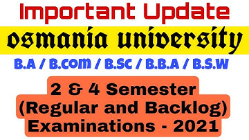 2 & 4 Semester Regular and Backlog Exam Fee | Degree OU