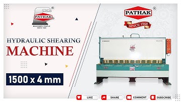 Hydraulic Shearing Machine 1500 x 4 mm for Sheet Cutting By Pathak Industries