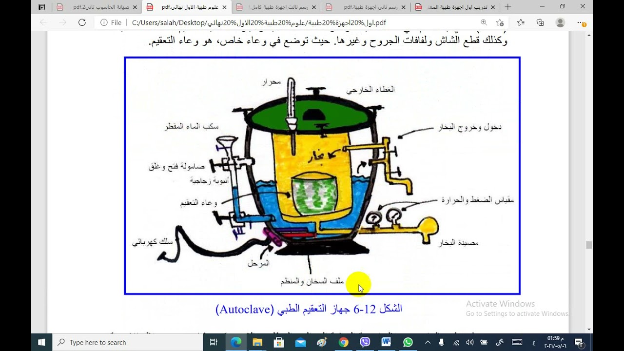 اعدادية بلد المهنية علوم اول اجهزة التسخين والتعقيم