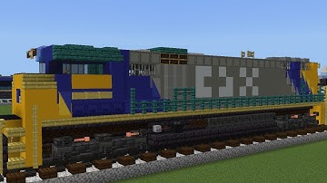 Minecrafting Tutorial CSX YN4 New Paint Scheme SD70MAC Locomotive How to Build