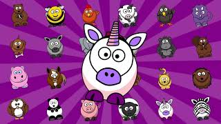 Animal Sounds Song for Kids | Learn Zoo Animal Names &amp; Sounds Fun Nursery Rhyme 🐶🐮🐘🎶