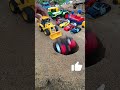 jcb pushing blue car blk car autorickshaw and tractor in to deep pit #jcbtoys #jcb#jcpbackhoe