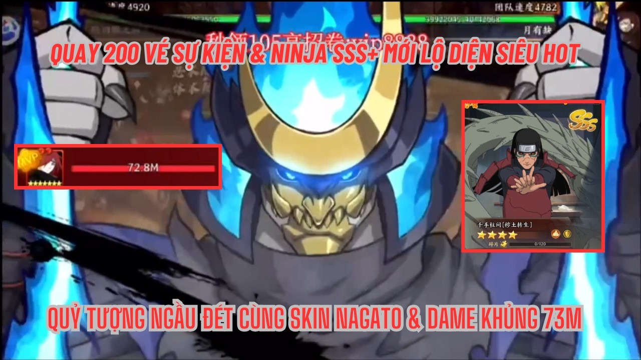 HUYỀN THOẠI LÀNG LÁ #61 - Ninja SSS+ mới HOT cập bến - Skin NAGATO NIÊN THIẾU cực ngầu & dame khủng