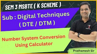 Number system conversion using calculator | DTE |DTM | K- Scheme | MSBTE | Toshib Tutorials screenshot 2