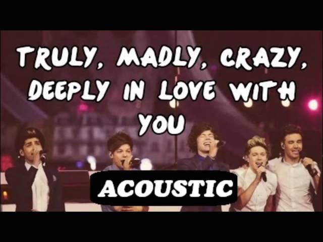 One Direction - Truly Madly Deeply ACOUSTIC class=