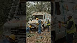 “From Scrap to Stunning: Jungle Bus Restoration Timelapse”#shorts #viral