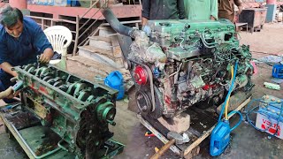 Rebuilding a Dump Truck Seized Engine || Seized Engine Full Restoration || Rebuilding Diesel Engine