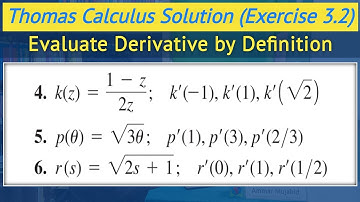 Derivative by definition urdu | Thomas calculus exercise 3.2 Q4 to Q6 || Lec 12