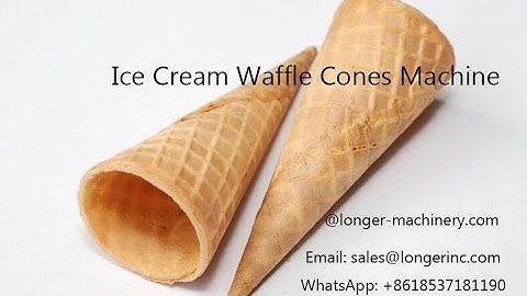 Ice Cream Waffle Cone Processing Line| Waffle Sugar Cones Making Machine Video