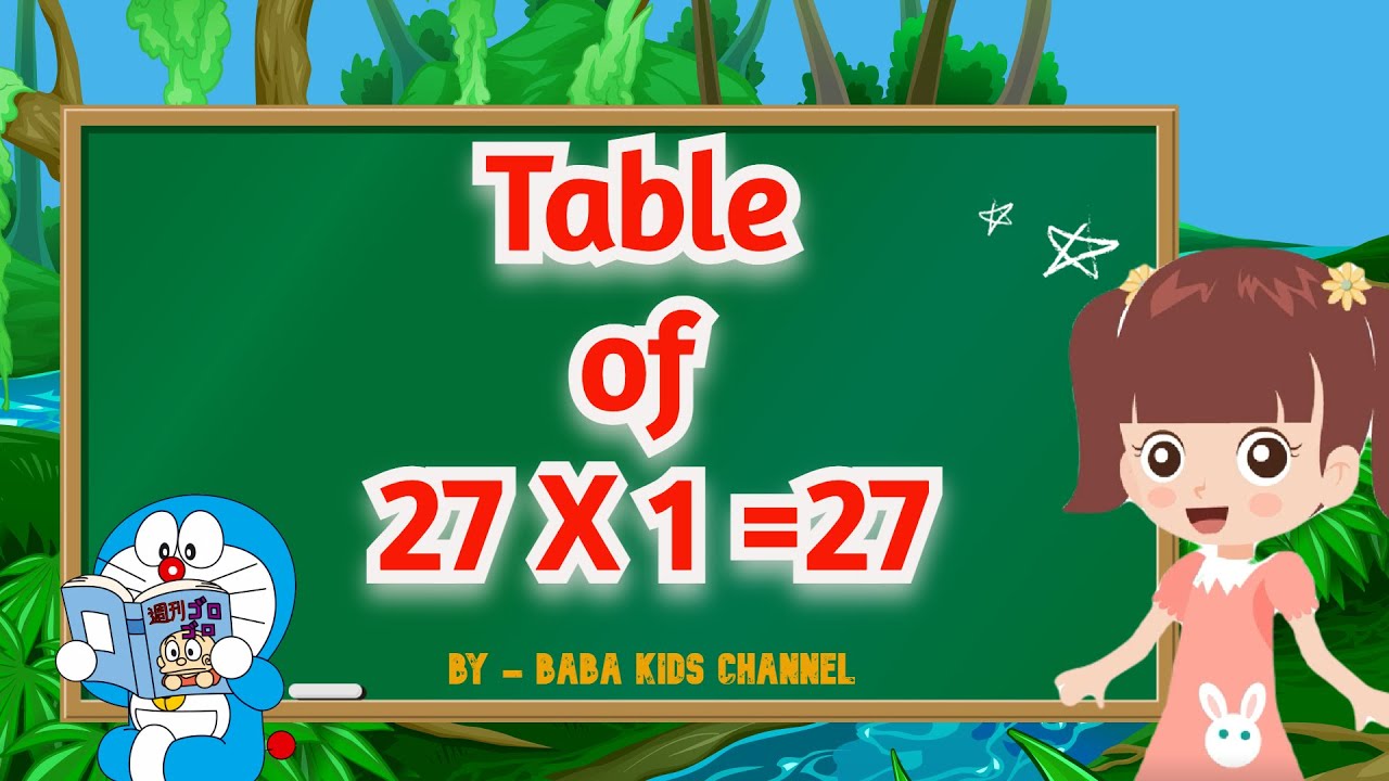 Table of 27 | Learn Multiplication Table of Twenty Seven | 27 ka Table ...