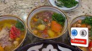 Uzbek Style Xom Shurpa (Soup with Beef)