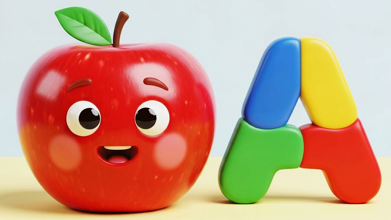 ABC Song Phonics - Toddler Learning Video, A for Apple🍎 Baby Nursery ...