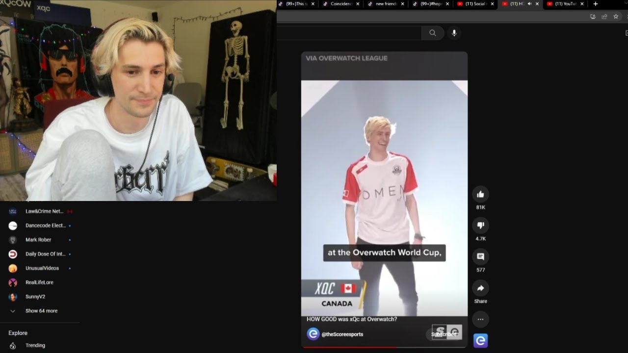 xQc reacts to "How Good was xQc at Overwatch" - YouTube
