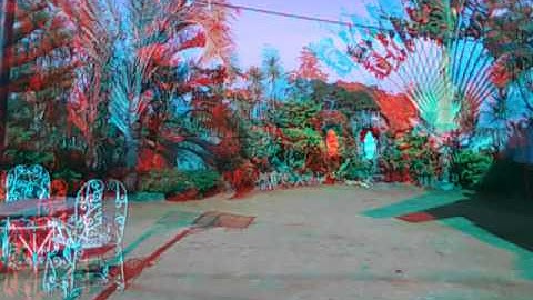 Anaglyph 3D Video flight of the Eflite Blade MSR RC Helicopter - Outdoors 4b
