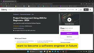 Project Development Using JAVA for Beginners by Udemy  for FREE!! 100% Working with Proof