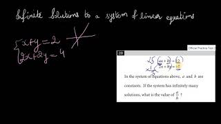Infinite Solutions to Systems of Equations SAT example