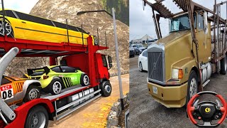 Car Transporter Trailer Truck | Frenzy games studio | dengerous driving 2023 screenshot 4