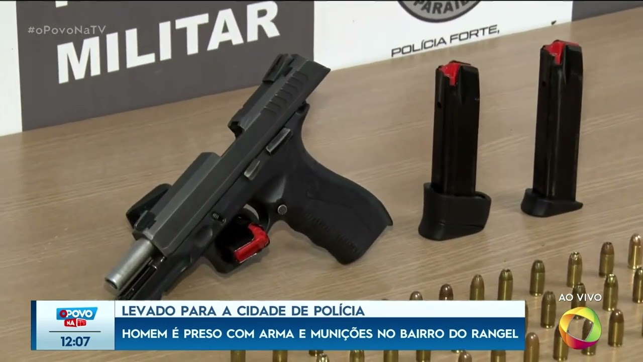 Homem é preso com arma e munições no bairro do Rangel - O Povo na TV