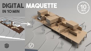 How to make Digital Maquette | Clay Render| using Vray & Sketchup