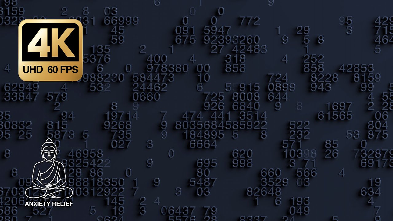 Dark Numbers Background 4K • 3 Hours Random Numbers Loop • Math, Coding ...