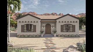 Tiny Southwest House Plan 963-01002 with 1 Bedroom and 1 Bathroom