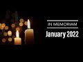 In Memoriam: Notable Deaths in January 2022