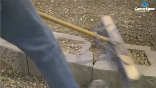 Sweep debris off the retaining wall blocks   Vern Dueck