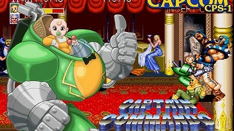 Captain Commando [60fps] Hardest -Babyhead Hoover No Recoveries No Death Speedrun 16min36sec