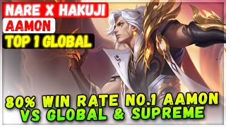 80% WR No.1 Aamon VS Global & Supreme [ Top 1 Global Aamon ] nare x hakuji