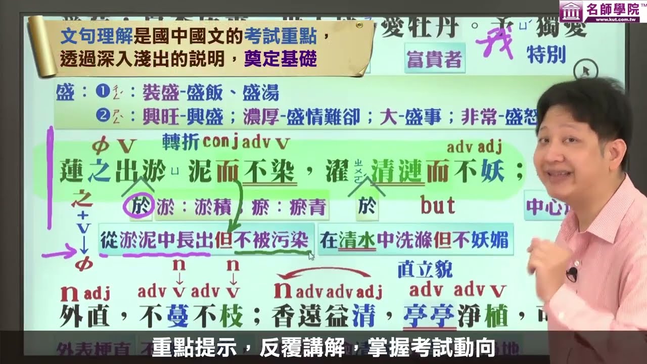 【名師學院】國二國文 愛蓮說課文詳解