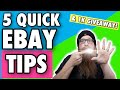 5 Quick EBAY Tips For New RESELLERS | 1K SUBS GIVEAWAY!