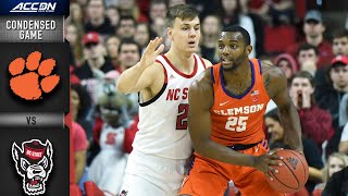 Clemson Tigers vs. North Carolina State Wolfpack Condensed Game | 2019-20 ACC Men's Basketball