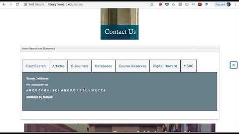 Remote Access Howard University Databases