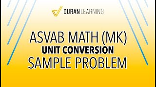 ASVAB Math Practice Question – Unit Conversion, Area (MK)