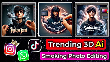 TikTok Trending 3D Ai Smoking Photo Editing | Bing image creator tutorial