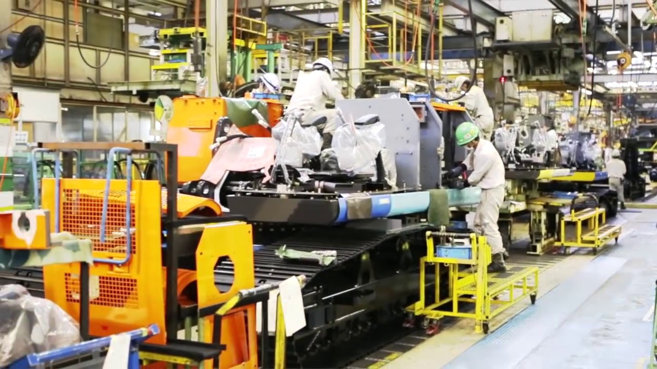Hitachi Construction Machinery factory - Tsuchiura - YouTube