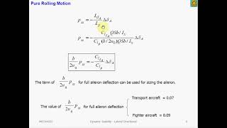 12. Lateral-Directional Dynamic Stability Part 1: Flight Dynamics and Control Lecture