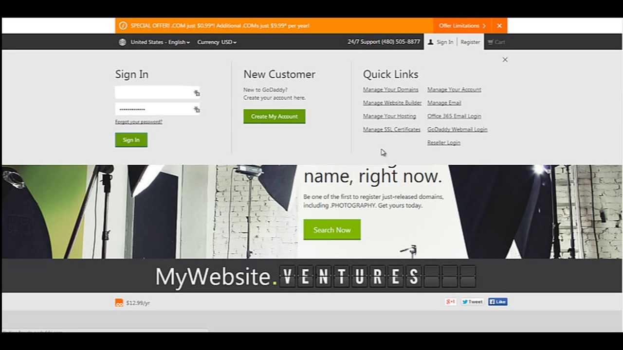 How To Point A Domain From GoDaddy To BlueHost Step 1 Of 2 YouTube