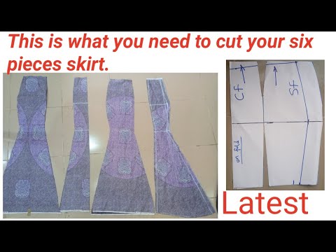 Download Instagram Method of cutting a Six pieces skirt/Just Two Pattern (Detailed). Easiest method.