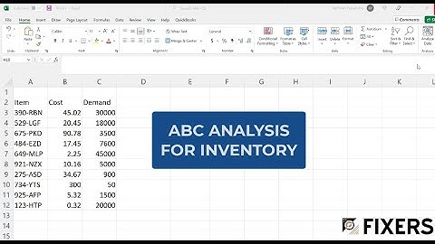 Inventory ABC Analysis in 3 mins