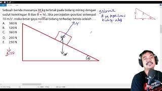 Newton's Laws of Motion practice problems no. 5 normal force on an inclined plane